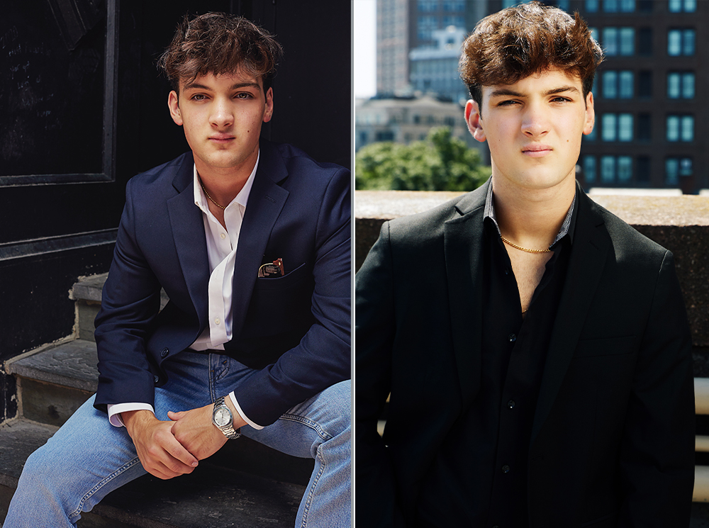 Senior boy in suit rooftop session