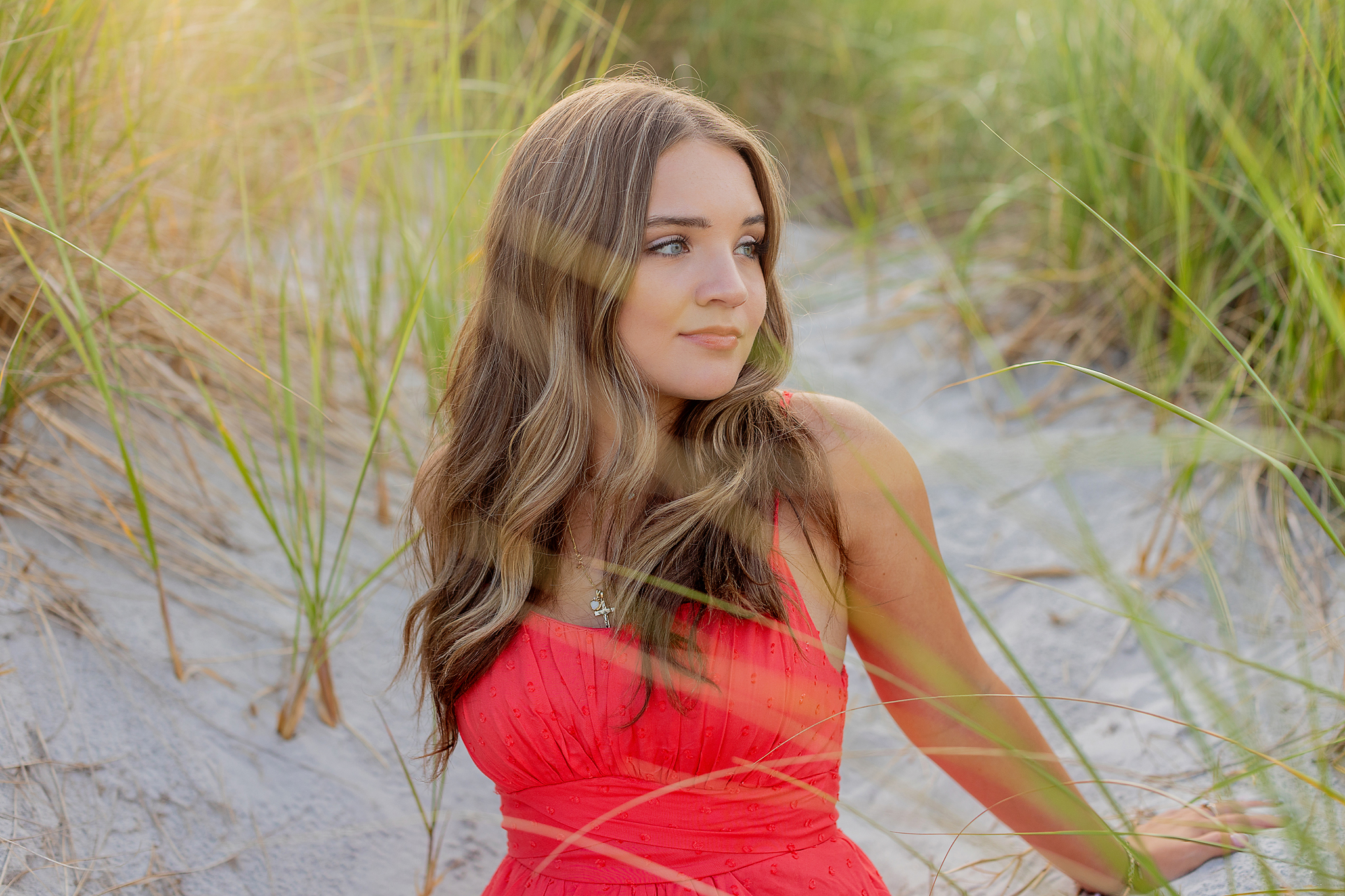 Senior girl on beach