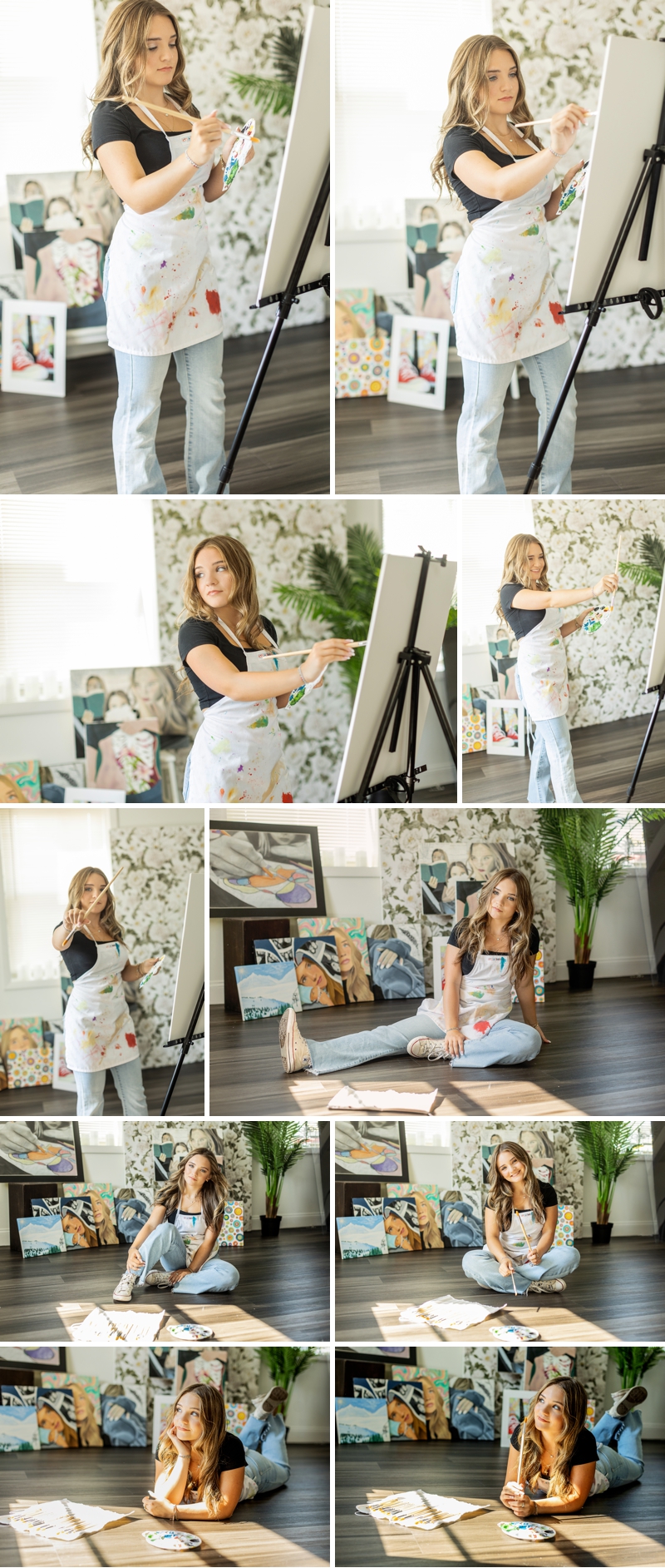 Senior girl session painting