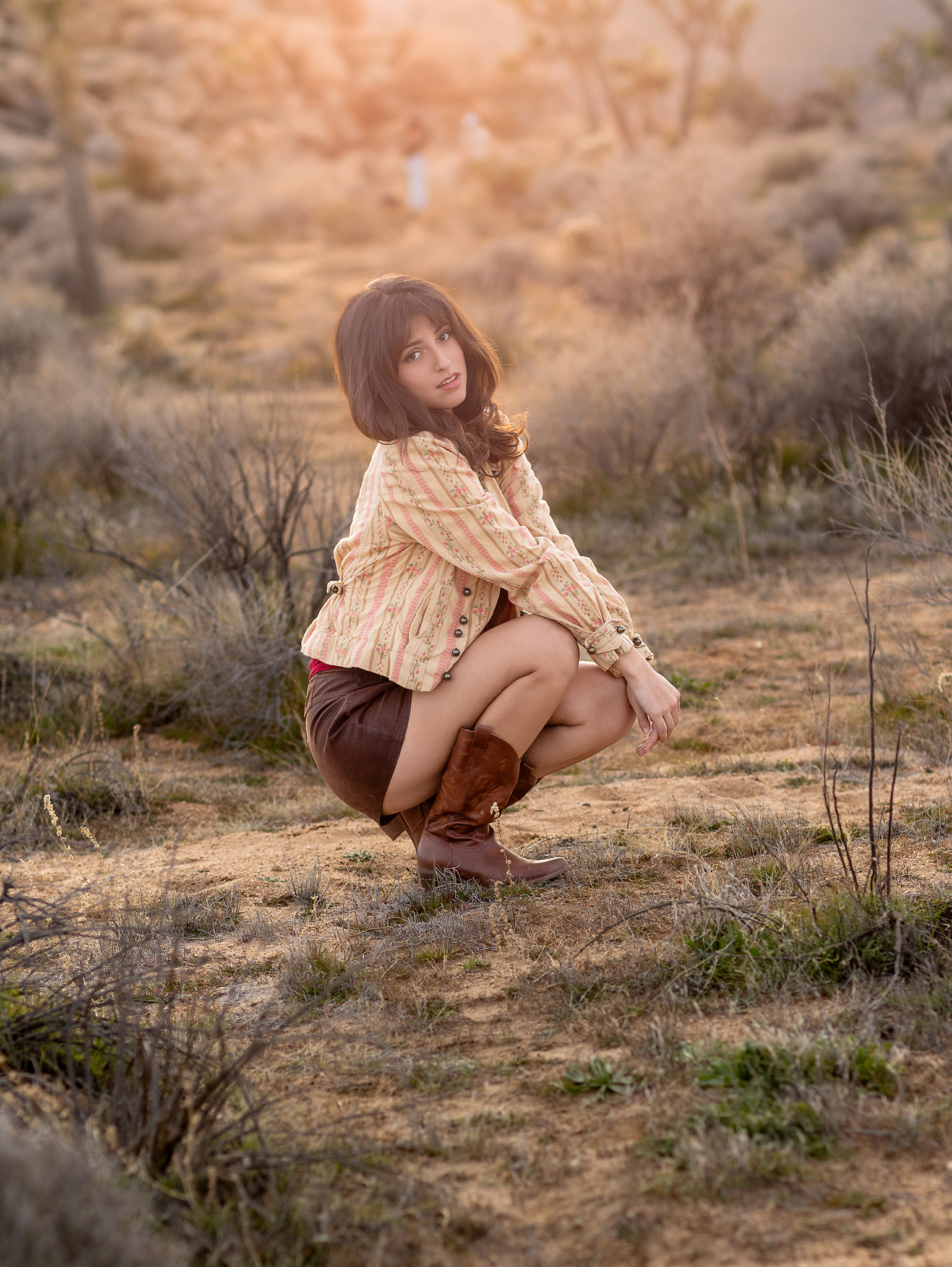 Senior girl at desert